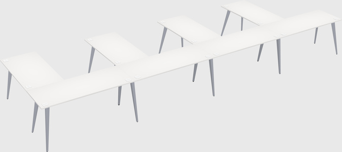 Modern l-shaped office desk