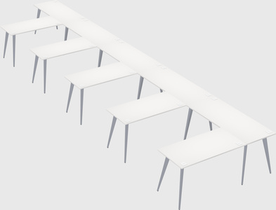 Modern l-shaped office desk
