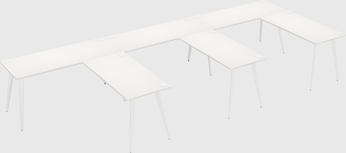 Modern l-shaped office desk