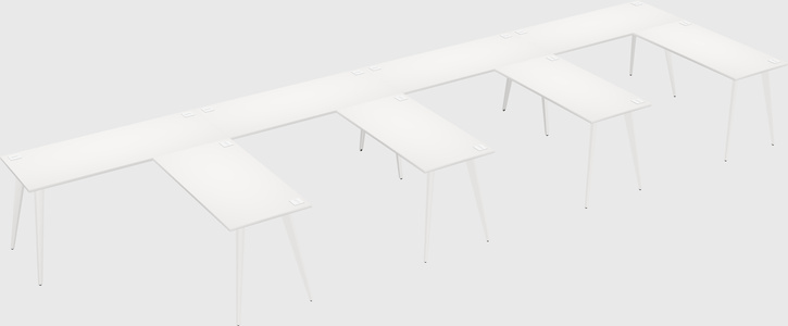 Modern l-shaped office desk