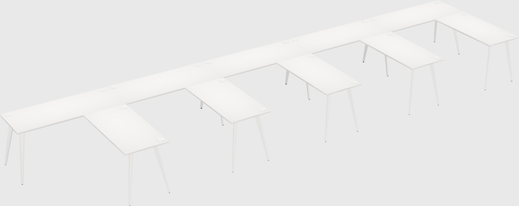 Modern l-shaped office desk