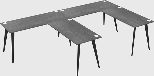 Modern l-shaped office desk