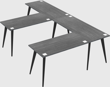 Modern l-shaped office desk