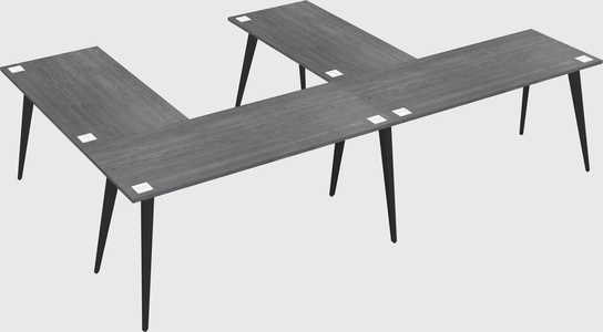 Modern l-shaped office desk