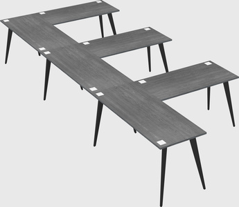 Modern l-shaped office desk
