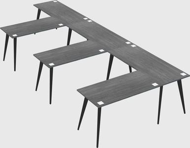 Modern l-shaped office desk
