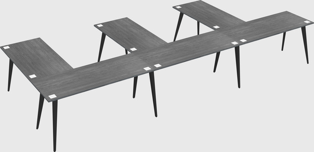 Modern l-shaped office desk