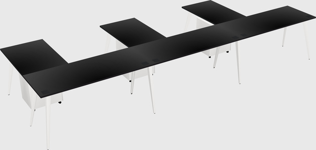 Modern l-shaped office desk
