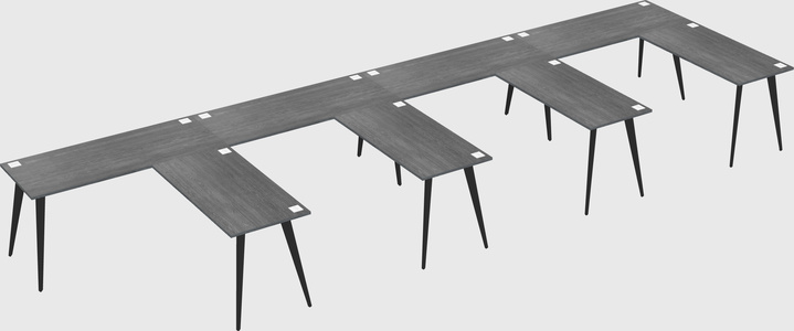 Modern l-shaped office desk