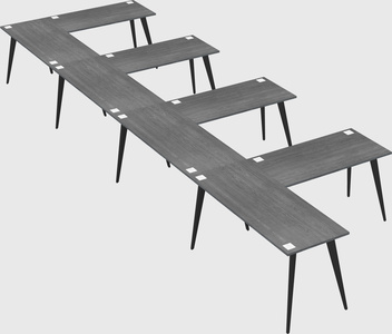 Modern l-shaped office desk