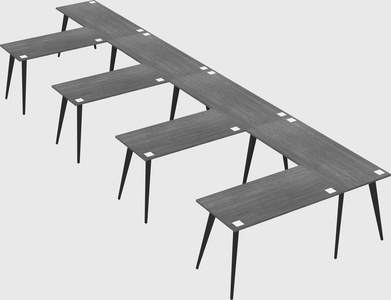 Modern l-shaped office desk