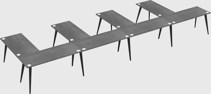 Modern l-shaped office desk