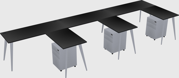 Modern L-shaped Office Desk