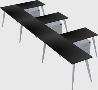 Modern l-shaped office desk