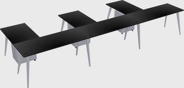 Modern l-shaped office desk