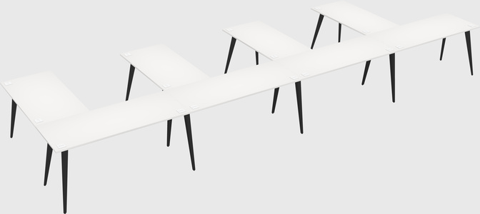 Modern l-shaped office desk