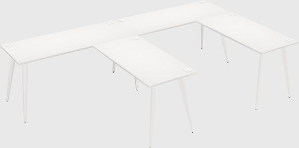 Modern l-shaped office desk