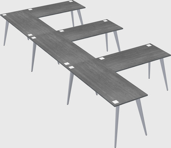 Modern l-shaped office desk