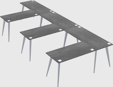 Modern l-shaped office desk