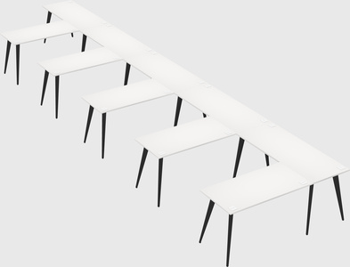 Modern l-shaped office desk
