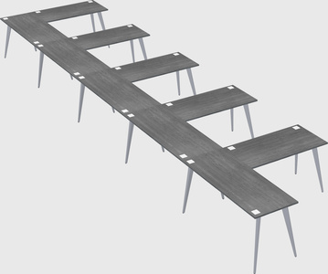 Modern l-shaped office desk