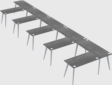 Modern l-shaped office desk