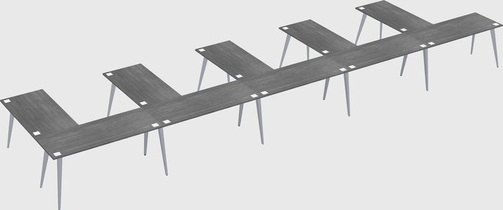 Modern l-shaped office desk