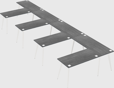 Modern l-shaped office desk
