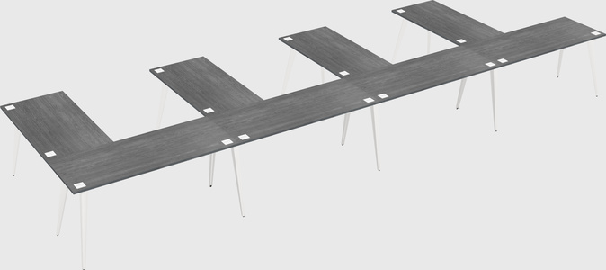 Modern l-shaped office desk