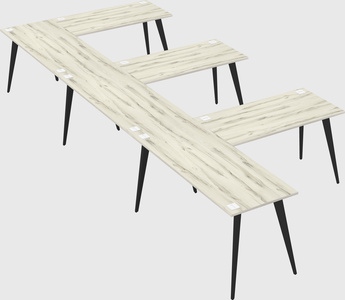 Modern l-shaped office desk