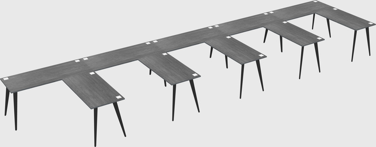 Modern l-shaped office desk