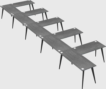 Modern l-shaped office desk