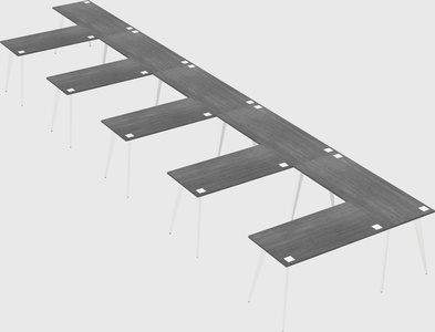 Modern l-shaped office desk