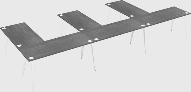 Modern l-shaped office desk