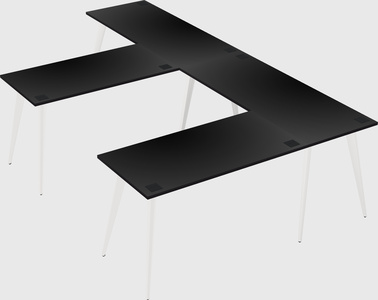 Modern l-shaped office desk