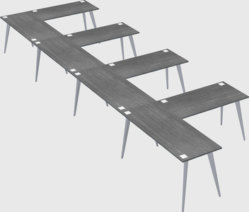 Modern l-shaped office desk