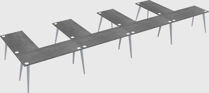 Modern l-shaped office desk