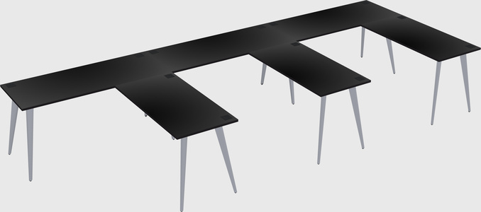 Modern l-shaped office desk