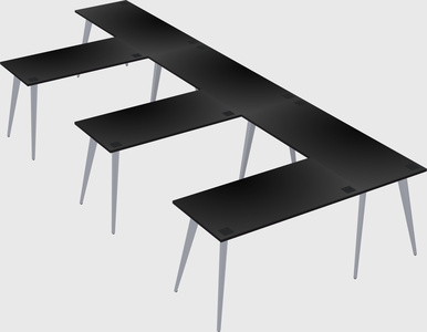 Modern l-shaped office desk