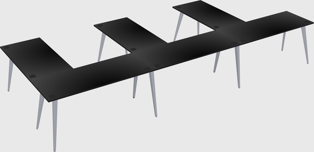 Modern l-shaped office desk