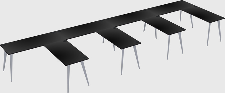 Modern l-shaped office desk