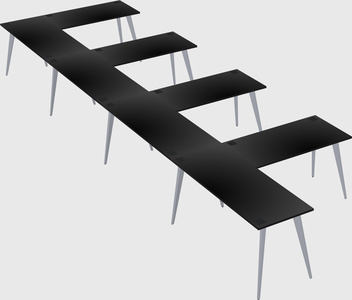 Modern l-shaped office desk