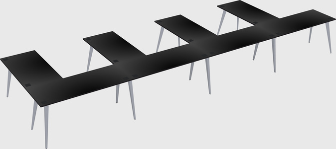 Modern l-shaped office desk