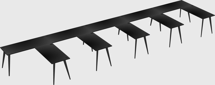 Modern l-shaped office desk