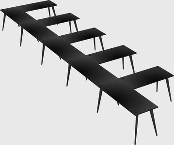Modern l-shaped office desk