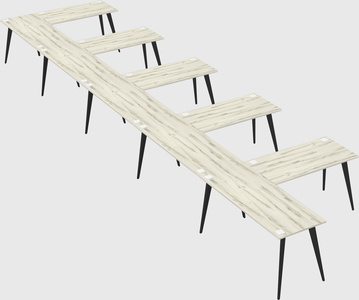 Modern l-shaped office desk