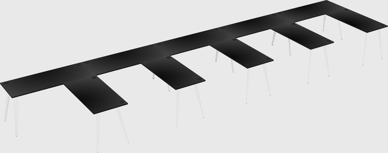 Modern l-shaped office desk