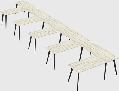 Modern l-shaped office desk