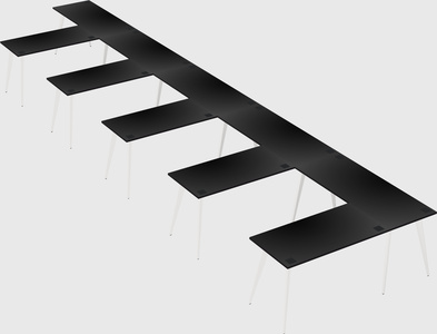 Modern l-shaped office desk
