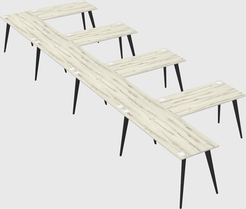 Modern l-shaped office desk